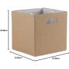 imageDII Collapsible Polyester Storage Cube Solid Lightweight and Durable Small Square 11x11x11quot BlackStone
