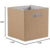 imageDII Collapsible Polyester Storage Cube Solid Lightweight and Durable Small Square 11x11x11quot BlackStone