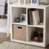 imageDII Collapsible Polyester Storage Cube Solid Lightweight and Durable Small Square 11x11x11quot BlackStone