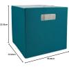 imageDII Collapsible Polyester Storage Cube Solid Lightweight and Durable Small Square 11x11x11quot BlackTeal