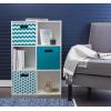 imageDII Collapsible Polyester Storage Cube Solid Lightweight and Durable Small Square 11x11x11quot BlackTeal