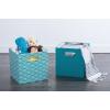 imageDII Collapsible Polyester Storage Cube Solid Lightweight and Durable Small Square 11x11x11quot BlackTeal