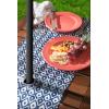 imageDII Ikat Outdoor Zippered Tabletop Collection Water Resistant 60x84 Tablecloth BlueBlue
