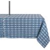 imageDII Ikat Outdoor Zippered Tabletop Collection Water Resistant 60x84 Tablecloth BlueBlue