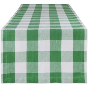 imageDII Buffalo Check Collection Classic Farmhouse Table Runner 14x72 Red ampamp BlackGreen  White