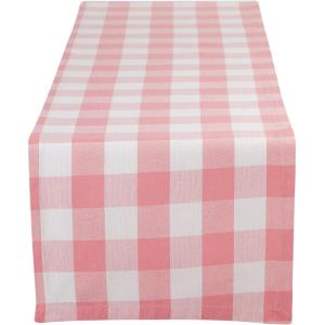 imageDII Buffalo Check Collection Classic Farmhouse Table Runner 14x72 Red ampamp BlackPink  White