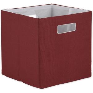 imageDII Collapsible Polyester Storage Cube Solid Lightweight and Durable Small Square 11x11x11quot BlackBarn Red