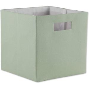 imageDII Collapsible Polyester Storage Cube Solid Lightweight and Durable Small Square 11x11x11quot BlackMint