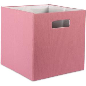 imageDII Collapsible Polyester Storage Cube Solid Lightweight and Durable Small Square 11x11x11quot BlackRose