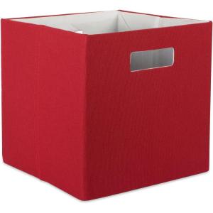 imageDII Collapsible Polyester Storage Cube Solid Lightweight and Durable Small Square 11x11x11quot BlackRust