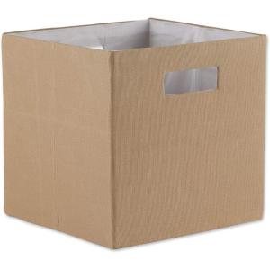 imageDII Collapsible Polyester Storage Cube Solid Lightweight and Durable Small Square 11x11x11quot BlackStone