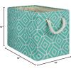 imageDII Collapsible Polyester Storage Bin Stained Glass Stone Medium RectangleAqua