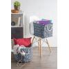 imageDII Collapsible Polyester Storage Bin Stained Glass Stone Medium RectangleNavy