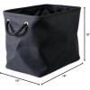 imageDII Collapsible Variegated Polyester Storage Bin Large GrayBlack