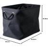 imageDII Collapsible Variegated Polyester Storage Bin Large GrayBlack