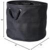 imageDII Collapsible Variegated Polyester Storage Bin Large GrayBlack