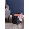 imageDII Collapsible Variegated Polyester Storage Bin Large GrayBlack