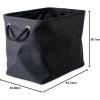 imageDII Collapsible Variegated Polyester Storage Bin Large GrayBlack