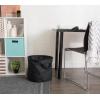 imageDII Collapsible Variegated Polyester Storage Bin Large GrayBlack