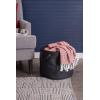 imageDII Collapsible Variegated Polyester Storage Bin Large GrayBlack