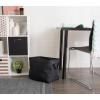 imageDII Collapsible Variegated Polyester Storage Bin Large GrayBlack
