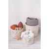imageDII Collapsible Variegated Polyester Storage Bin Large GrayCream