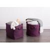 imageDII Collapsible Variegated Polyester Storage Bin Large GrayEggplant