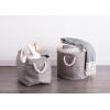 imageDII Collapsible Variegated Polyester Storage Bin Large GrayGray