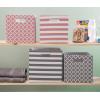 imageDII Hard Sided Collapsible Fabric Storage Container for Nursery Offices ampamp Home Organization 11x11x11  Lattice GrayGray