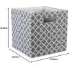 imageDII Hard Sided Collapsible Fabric Storage Container for Nursery Offices ampamp Home Organization 11x11x11  Lattice GrayGray