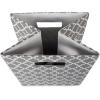 imageDII Hard Sided Collapsible Fabric Storage Container for Nursery Offices ampamp Home Organization 11x11x11  Lattice GrayGray