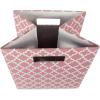 imageDII Hard Sided Collapsible Fabric Storage Container for Nursery Offices ampamp Home Organization 11x11x11  Lattice GrayRose
