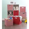 imageDII Hard Sided Collapsible Fabric Storage Container for Nursery Offices ampamp Home Organization 11x11x11  Lattice GrayRust