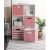 imageDII Hard Sided Collapsible Fabric Storage Container for Nursery Offices ampamp Home Organization 11x11x11  Lattice GrayRust