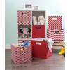 imageDII Hard Sided Collapsible Fabric Storage Container for Nursery Offices ampamp Home Organization 11x11x11  Lattice GrayRust