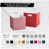 imageDII Hard Sided Collapsible Fabric Storage Container for Nursery Offices ampamp Home Organization 11x11x11  Lattice GrayRust