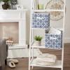 imageDII Non Woven Polyester Scroll Storage Bin Small Nautical Blue