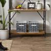 imageDII Non Woven Storage Collection Polyester Herringbone Bin Small Set of 2 Mauve 2 PieceBlack