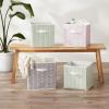 imageDII Non Woven Storage Collection Polyester Herringbone Bin Small Set of 2 Mauve 2 PieceGray