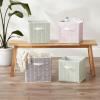 imageDII Non Woven Storage Collection Polyester Herringbone Bin Small Set of 2 Mauve 2 PieceGray