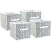 imageDII Non Woven Storage Collection Polyester Herringbone Bin Small Set of 2 Mauve 2 PieceGray