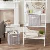 imageDII Non Woven Storage Collection Polyester Herringbone Bin Small Set of 2 Mauve 2 PieceGray