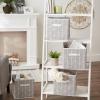 imageDII Non Woven Storage Collection Polyester Herringbone Bin Small Set of 2 Mauve 2 PieceGray