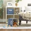 imageDII Non Woven Storage Collection Polyester Herringbone Bin Small Set of 2 Mauve 2 PieceNautical Blue
