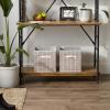 imageDII Non Woven Storage Collection Polyester Herringbone Bin Small Set of 2 Mauve 2 PieceStone