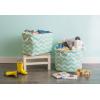 imageDII Polyester Container with Handles Chevron Storage Bin Large Round AquaAqua