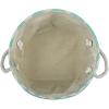 imageDII Polyester Container with Handles Chevron Storage Bin Large Round AquaAqua