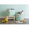 imageDII Polyester Container with Handles Chevron Storage Bin Large Round AquaAqua