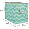 imageDII Polyester Container with Handles Chevron Storage Bin Large Round AquaAqua