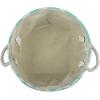 imageDII Polyester Container with Handles Chevron Storage Bin Large Round AquaAqua